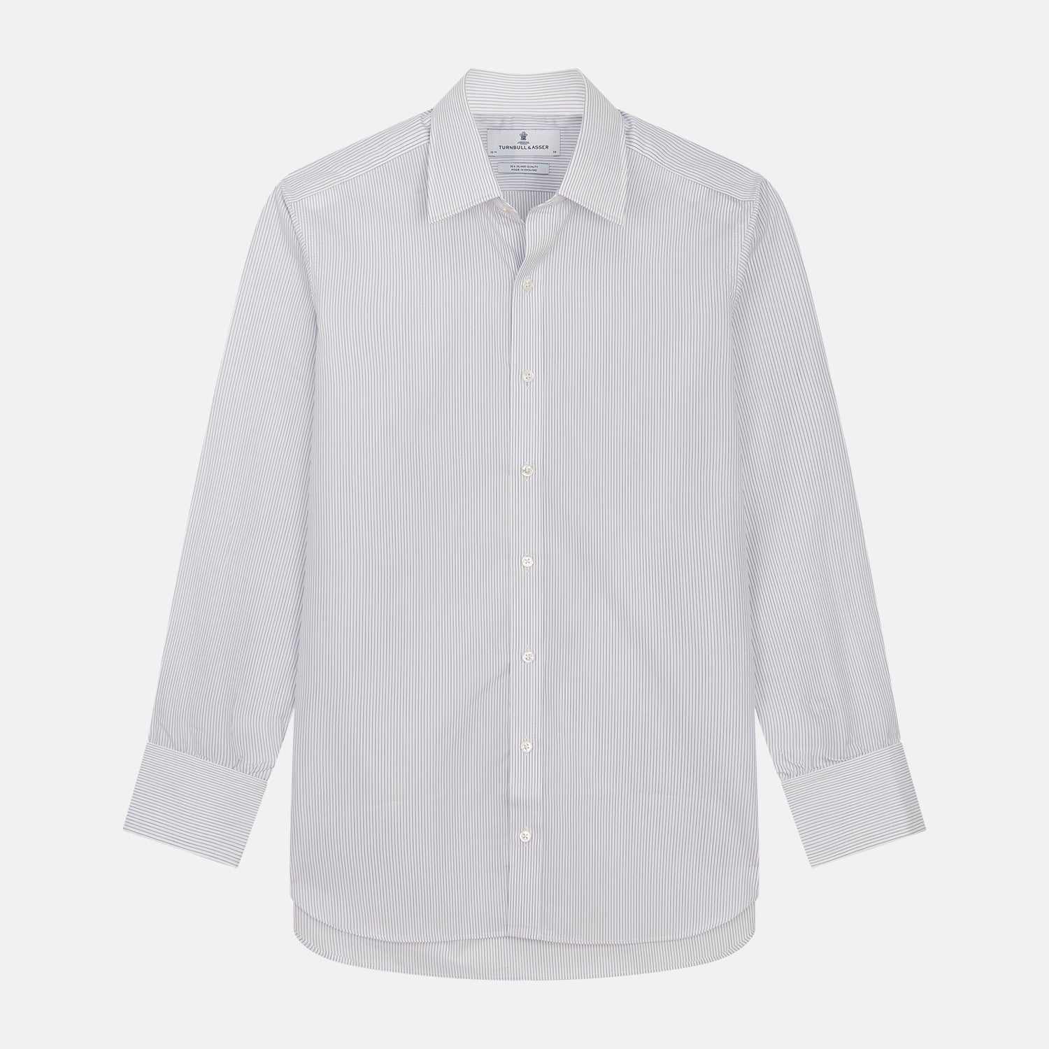 View 1 of product Blue & White Stripe Sea Island Quality Cotton Regular Fit Mayfair Shirt