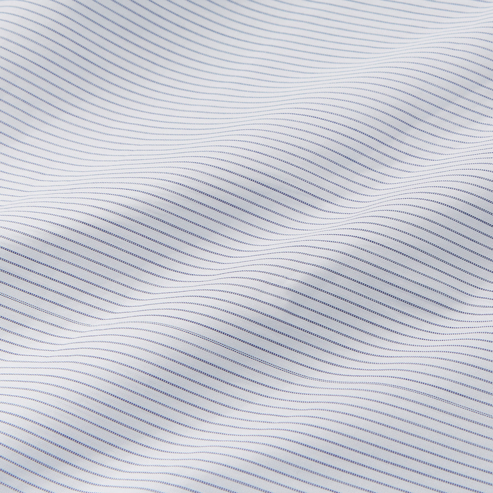 Blue & White Stripe Sea Island Quality Cotton Regular Fit Mayfair Shirt