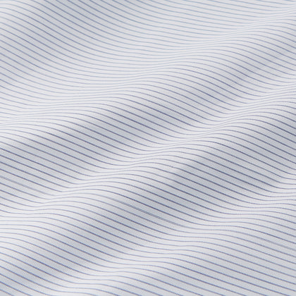 Blue & White Stripe Sea Island Quality Cotton Regular Fit Mayfair Shirt Image 3