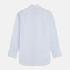 View 5 of product Pale Blue Stripe Regular Fit Sea Island Quality Cotton Shirt with T&A Collar and 3-Button Cuffs