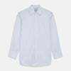View 1 of product Pale Blue Stripe Regular Fit Sea Island Quality Cotton Shirt with T&A Collar and 3-Button Cuffs