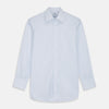 Pale Blue Stripe Regular Fit Sea Island Quality Cotton Shirt with T&A Collar and 3-Button Cuffs