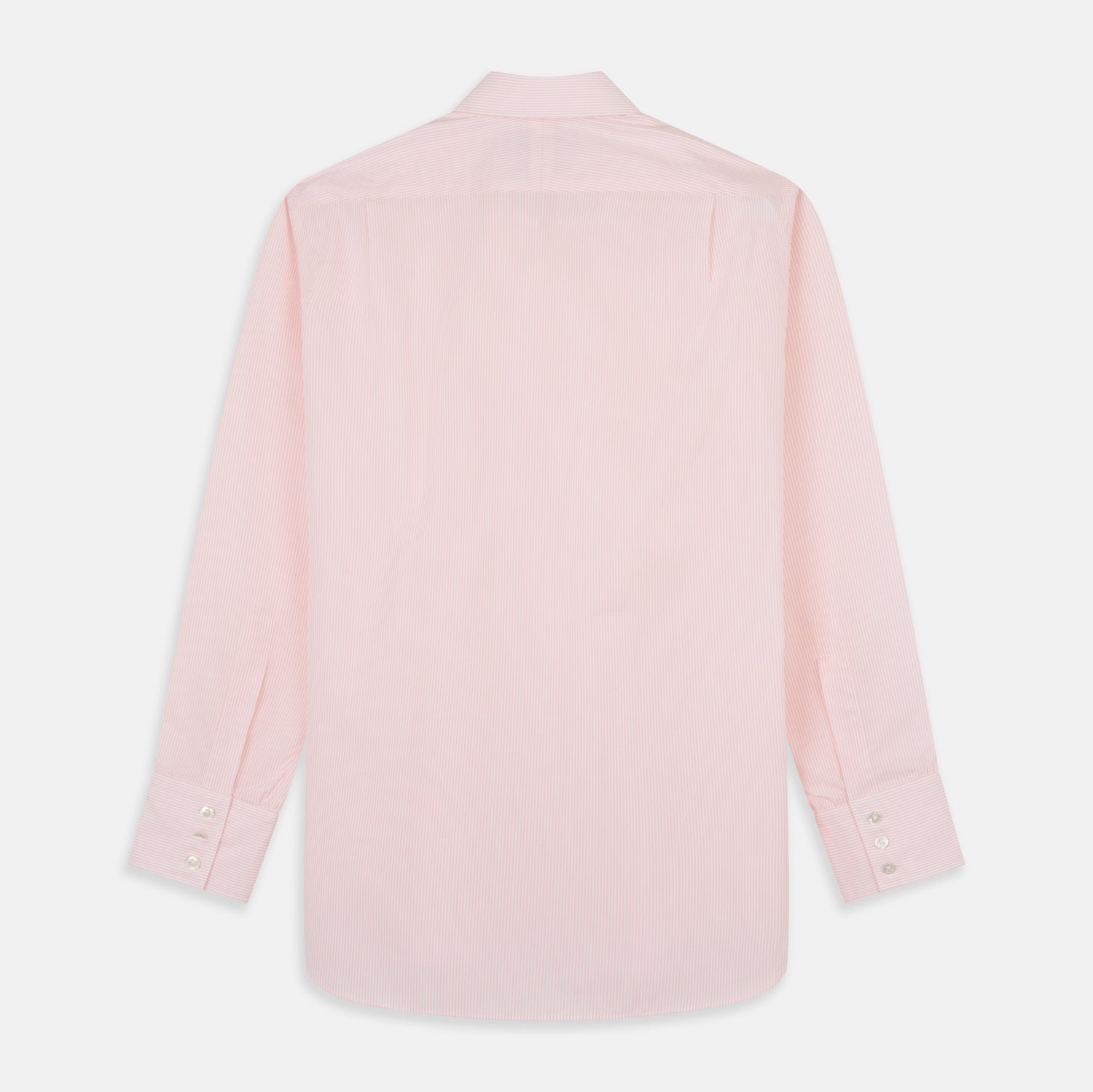 Pink Fine Stripe Regular Fit Shirt with T&A Collar