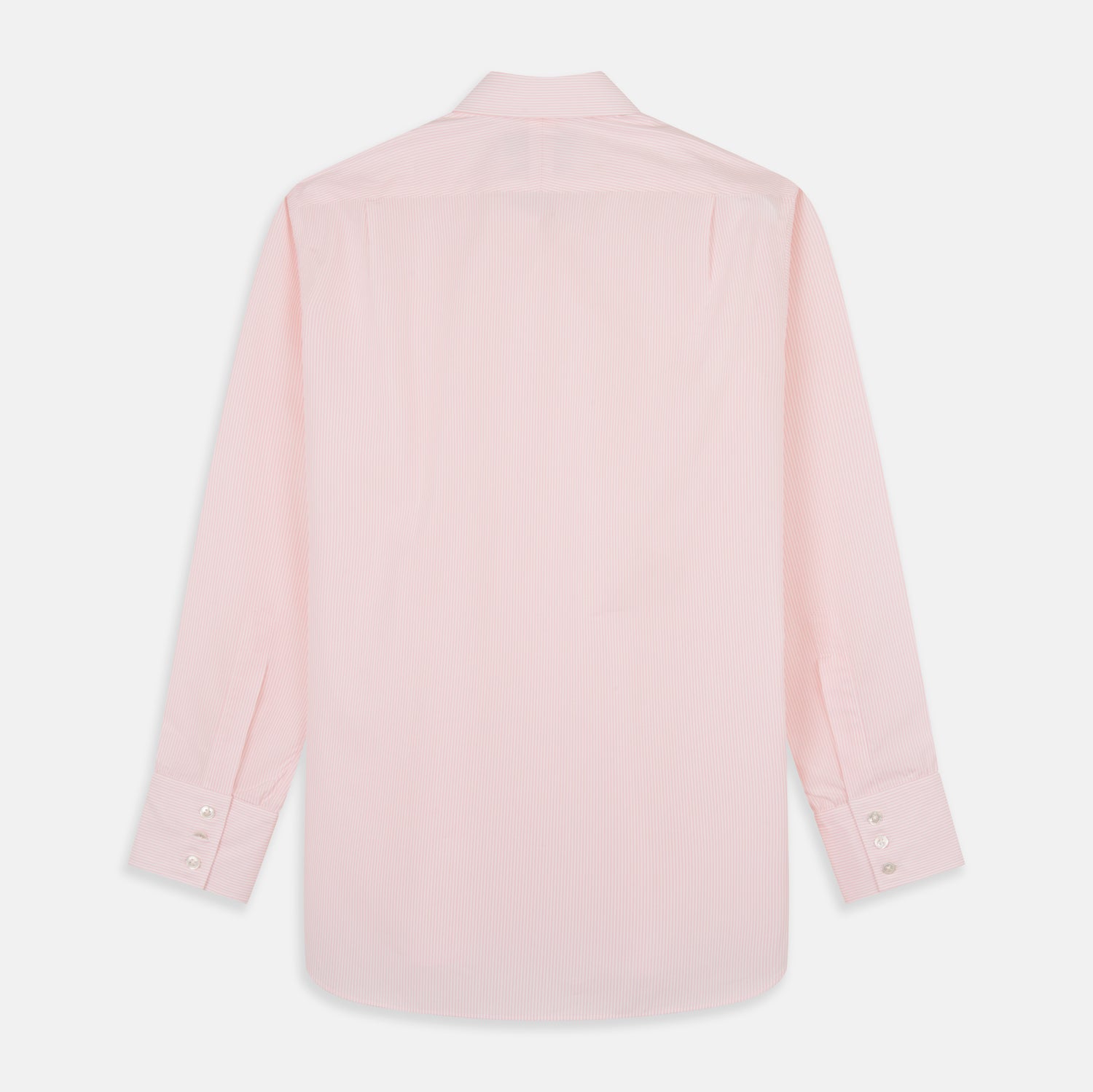 View 6 of product Pink Fine Stripe Regular Fit Shirt with T&A Collar