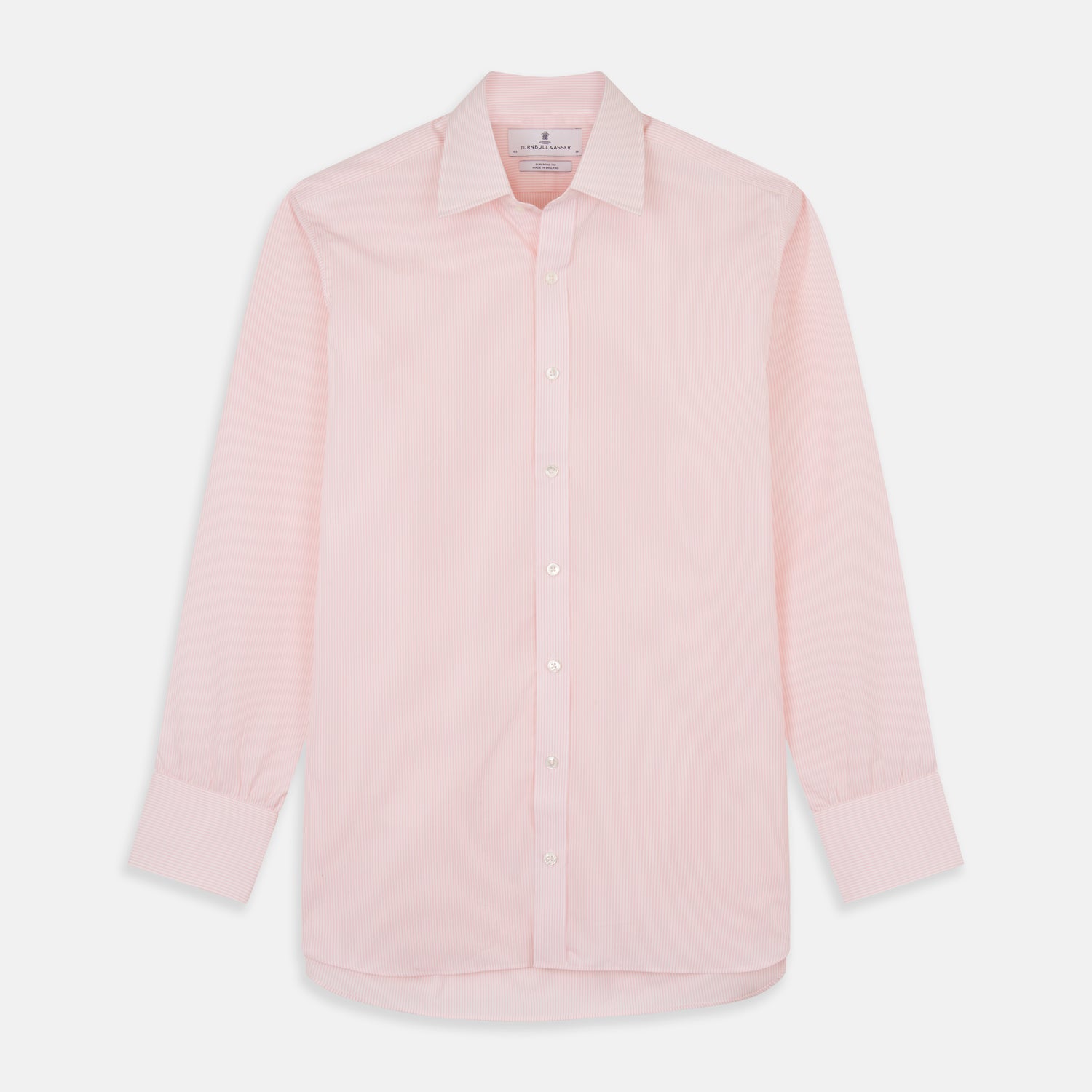 View 1 of product Pink Fine Stripe Regular Fit Shirt with T&A Collar
