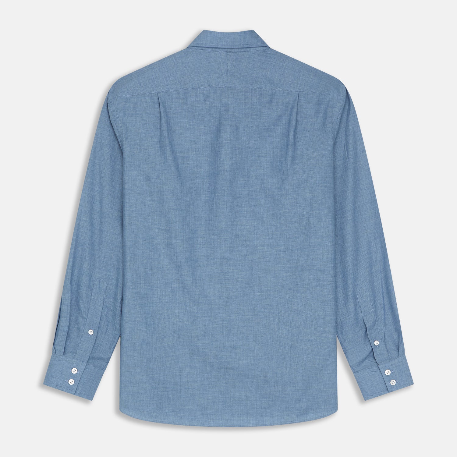 View 4 of product Blue Tailored Fit Shirt with Kent Collar and 2-Button Cuffs