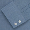 View 3 of product Blue Tailored Fit Shirt with Kent Collar and 2-Button Cuffs