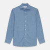 View 1 of product Blue Tailored Fit Shirt with Kent Collar and 2-Button Cuffs