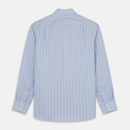 Yellow and Blue Glen Check Tailored Fit Shirt with Kent Collar Image 5