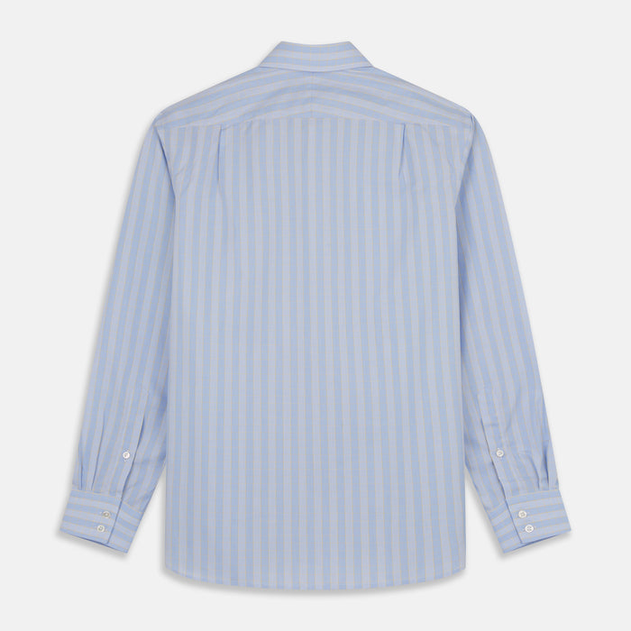 Yellow and Blue Glen Check Tailored Fit Shirt with Kent Collar Image 5
