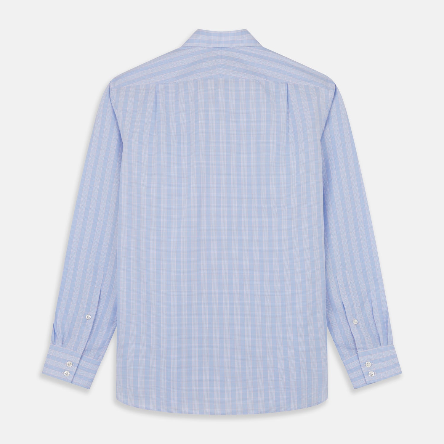 View 5 of product Pink and Blue Glen Check Tailored Fit Shirt with Kent Collar