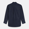 View 5 of product Navy Chambray Weekend Fit Shirt with Dorset Collar and 1-Button Cuffs