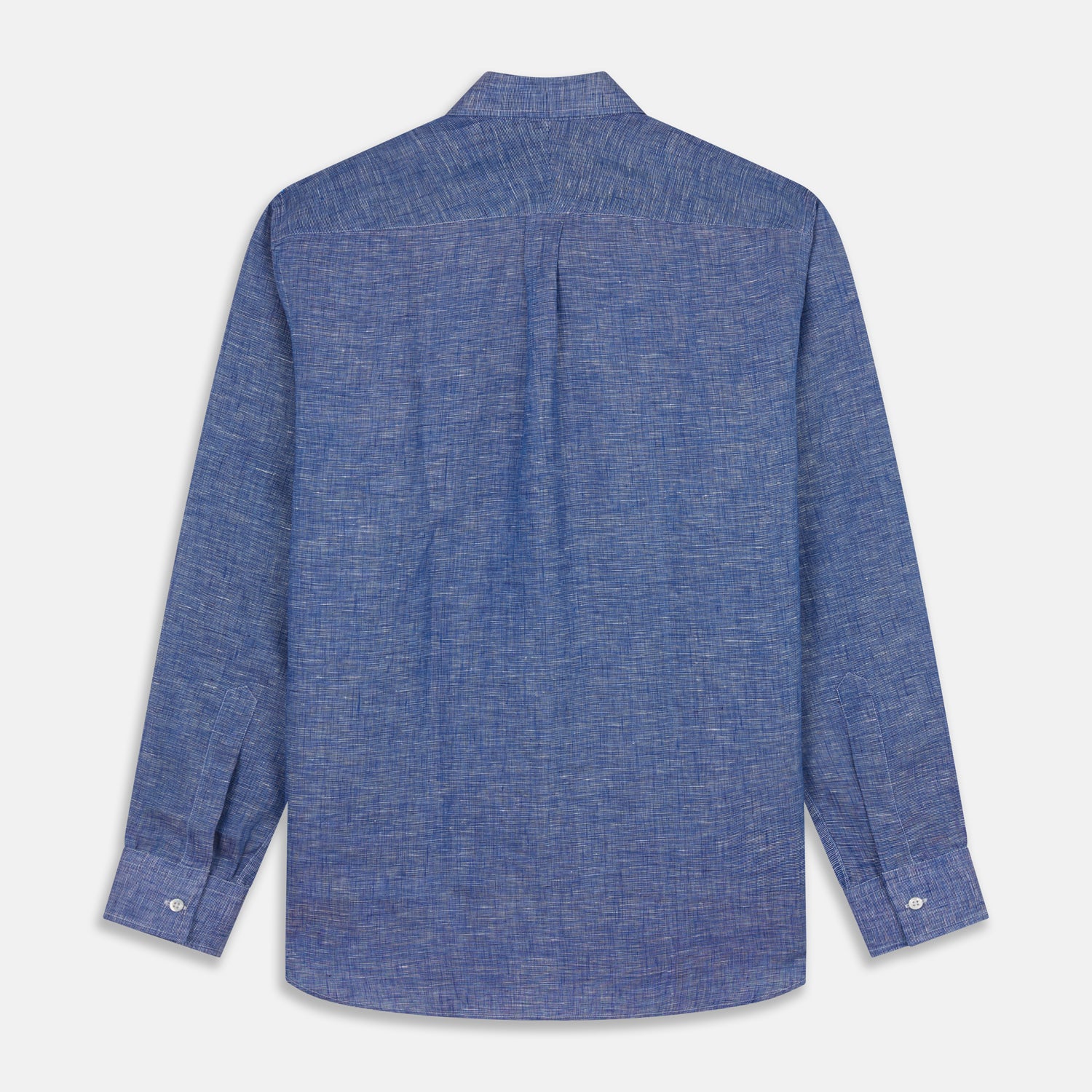 View 6 of product Indigo Linen Weekend Fit Shirt with Derby Collar