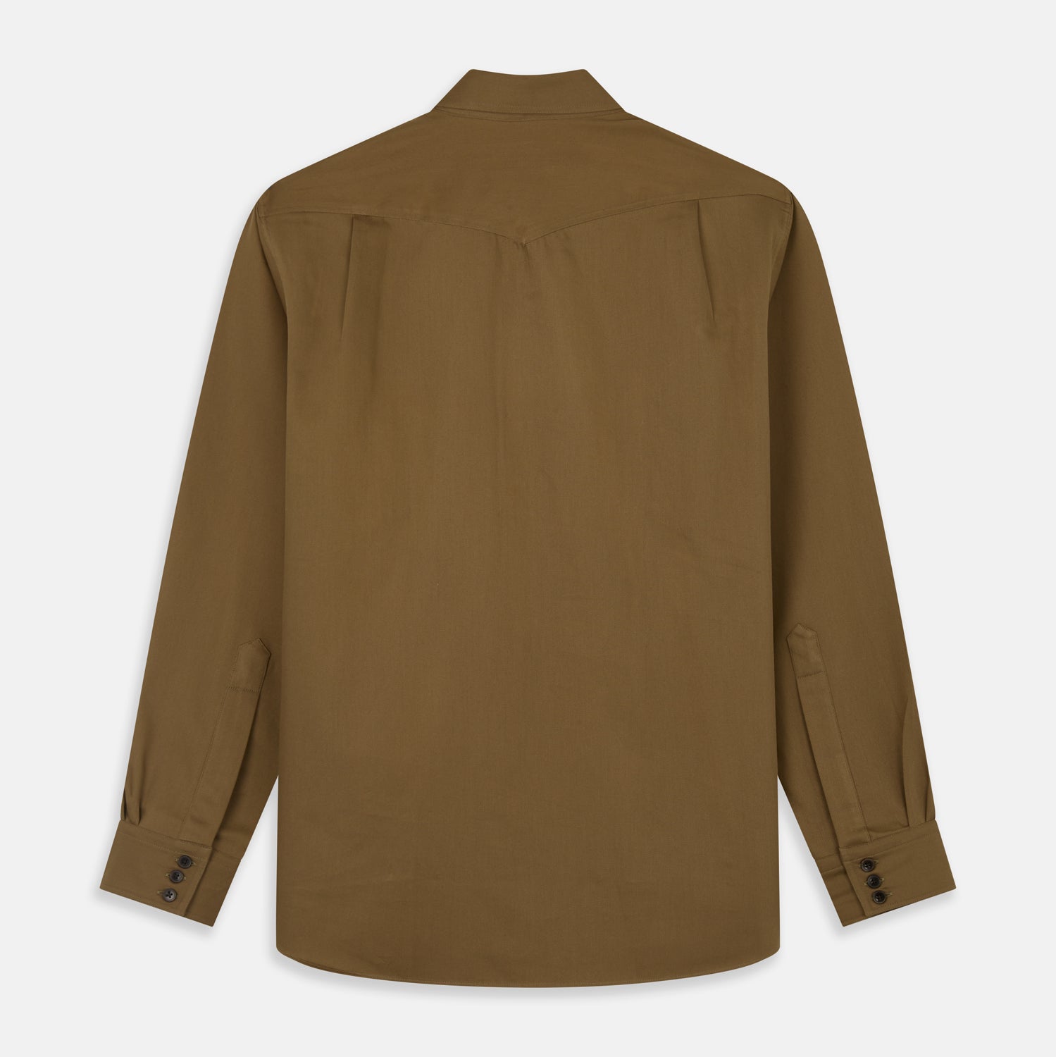 View 5 of product Khaki Cotton Weekend Fit Western Shirt with Dorset Collar