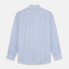 View 5 of product Tonal Blue Stripe Tailored Fit Shirt with Kent Collar