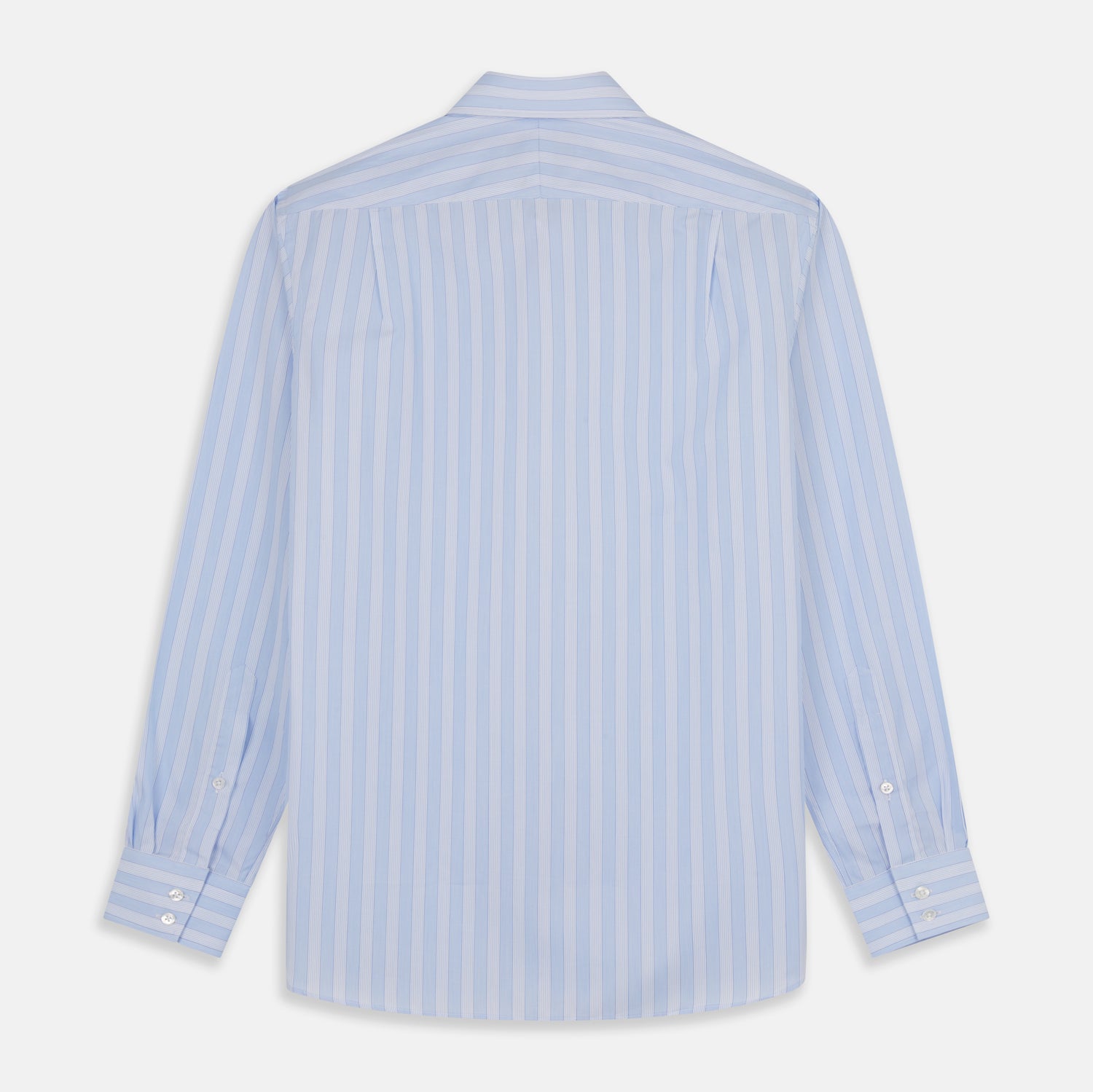 View 5 of product Tonal Blue Stripe Tailored Fit Shirt with Kent Collar