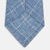 Tonal Blue Glen Check Linen Tie