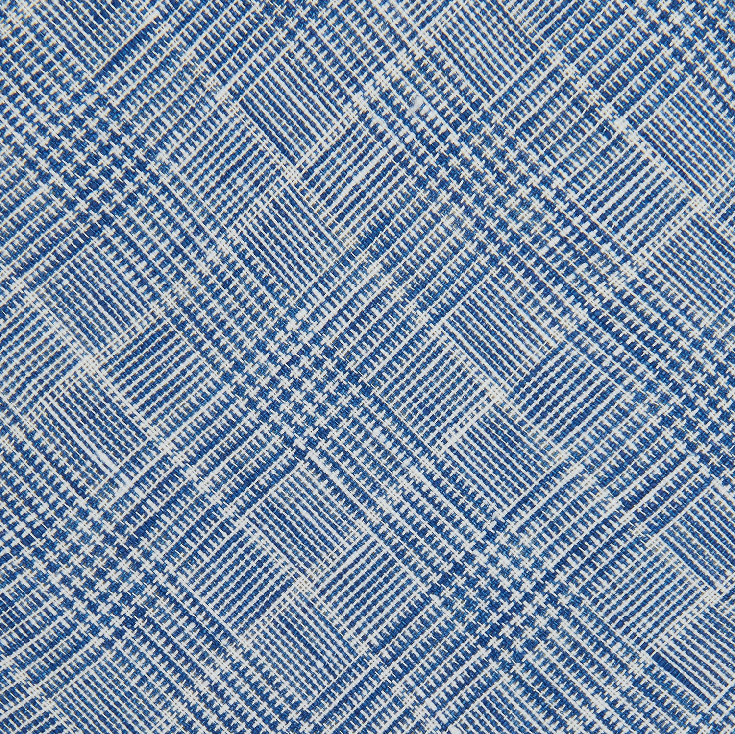 Tonal Blue Glen Check Linen Tie