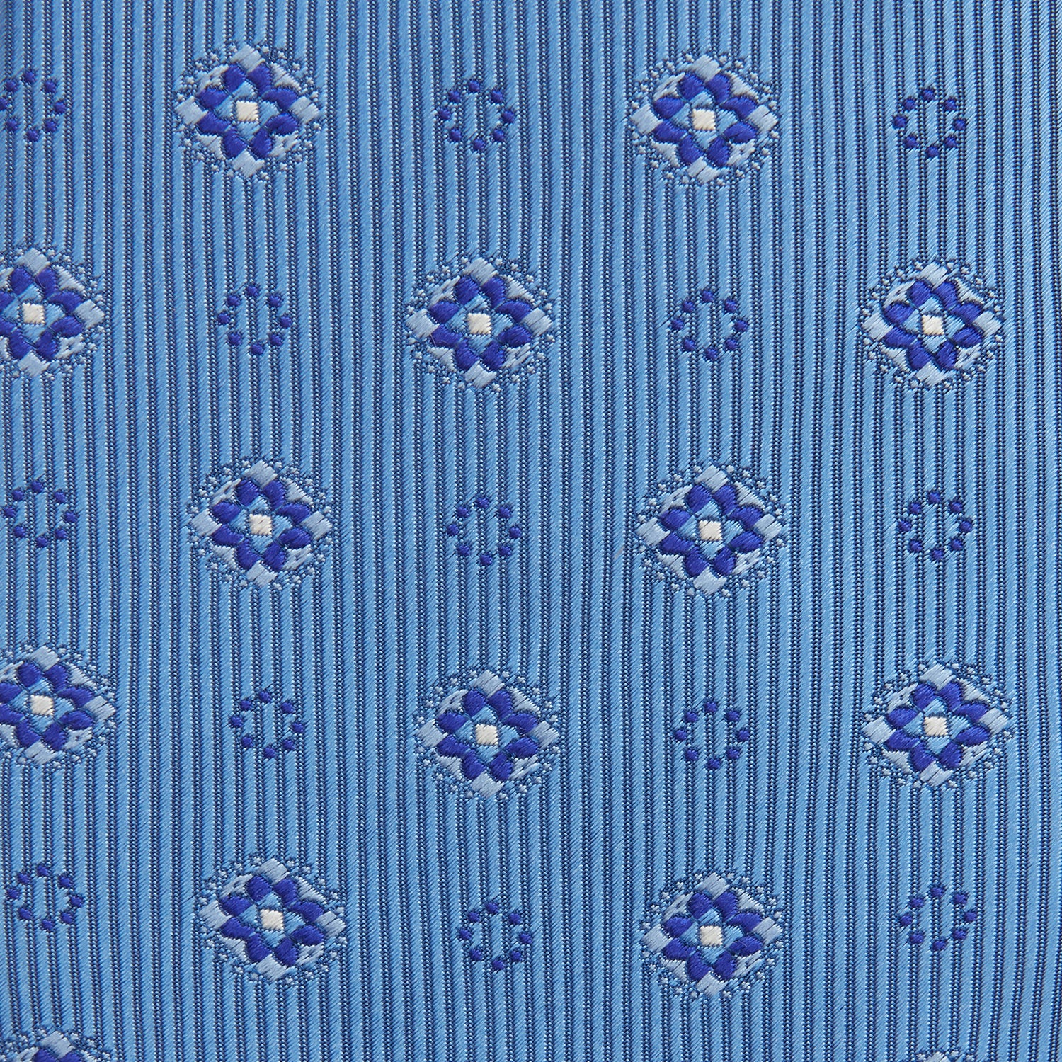 View 3 of product Blue Multi Floral Motif Silk Tie