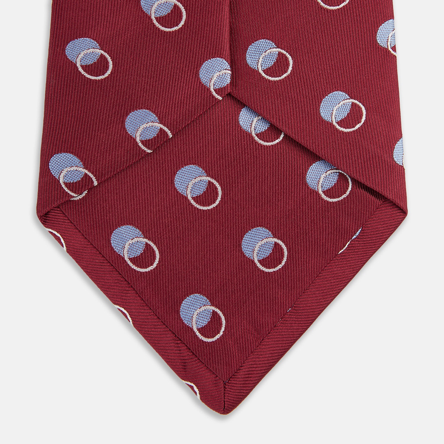 Red Multi Circle Silk Tie