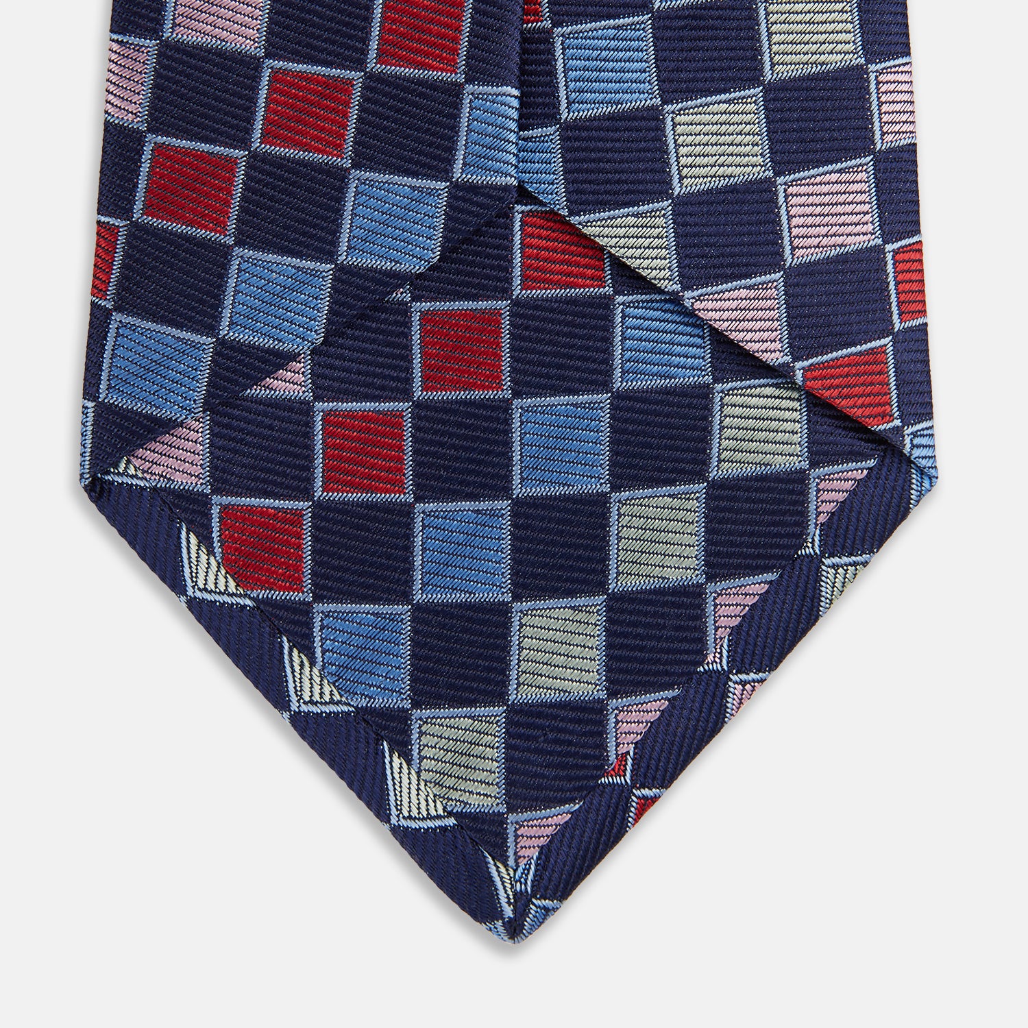 View 4 of product Pink Multi Check Silk Tie
