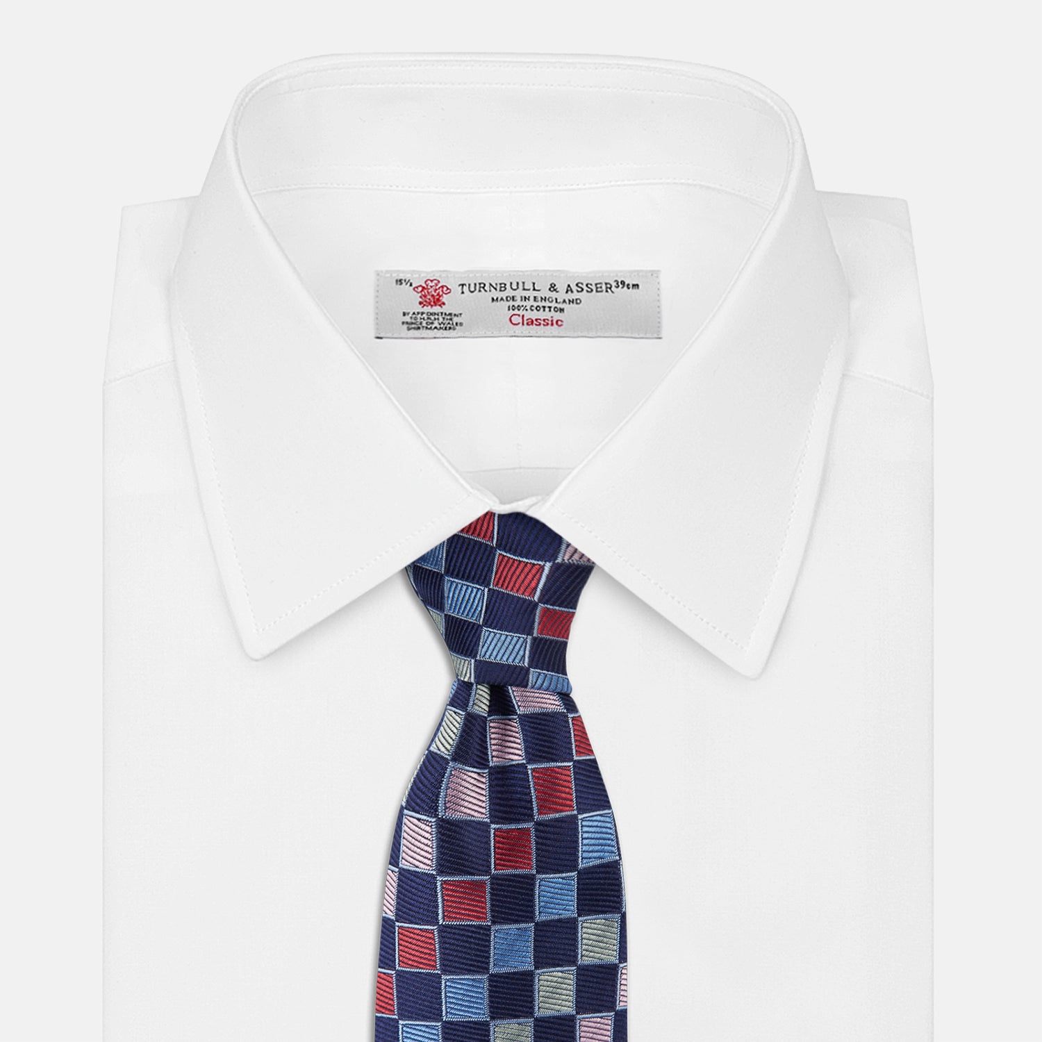 View 2 of product Pink Multi Check Silk Tie