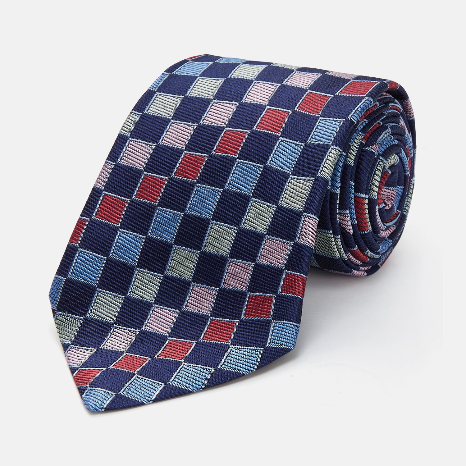 View 1 of product Pink Multi Check Silk Tie