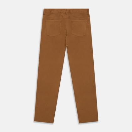Tan Stretch Cotton Five-Pocket Mylo Jeans Image 2