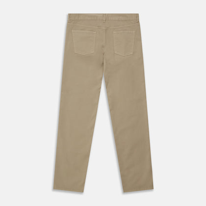 Khaki Stretch Cotton Five-Pocket Mylo Jeans Image 3
