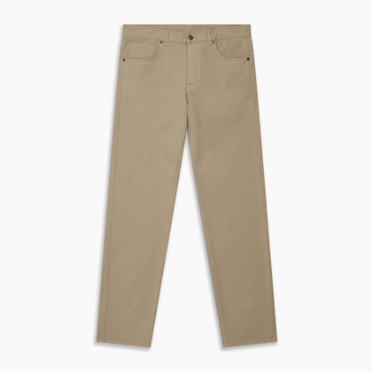Khaki Stretch Cotton Five-Pocket Mylo Jeans Image 4