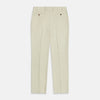 View 5 of product Cream Lightweight Wool Pleated Jasper Trouser