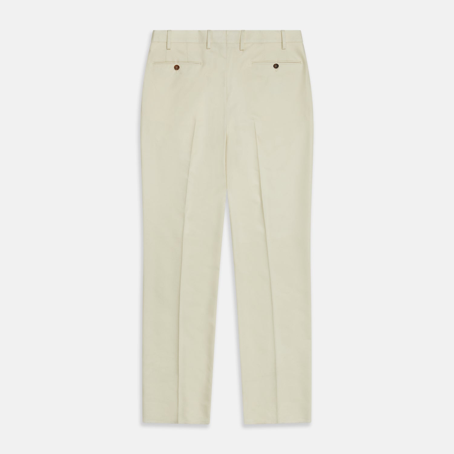 View 5 of product Cream Lightweight Wool Pleated Jasper Trouser