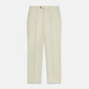 View 1 of product Cream Lightweight Wool Pleated Jasper Trouser