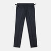 View 3 of product Navy Escorial Wool Jonathan Trousers