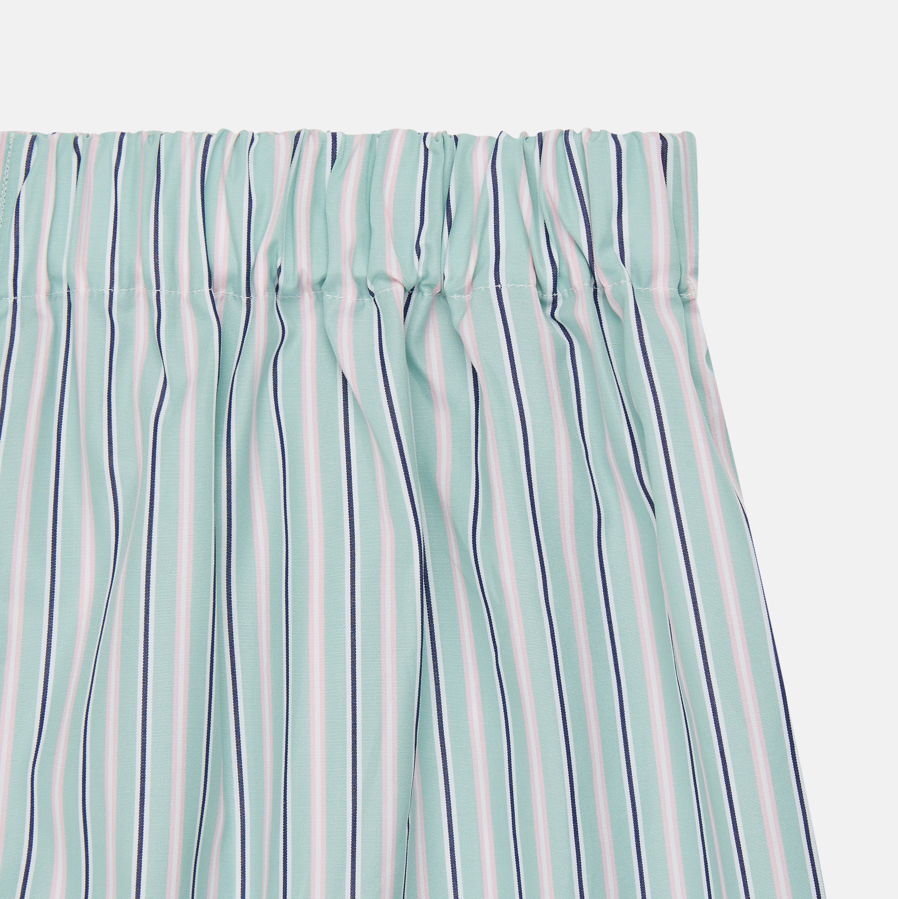 View 2 of product Green, Navy & Pink Stripe Cotton Boxer Shorts