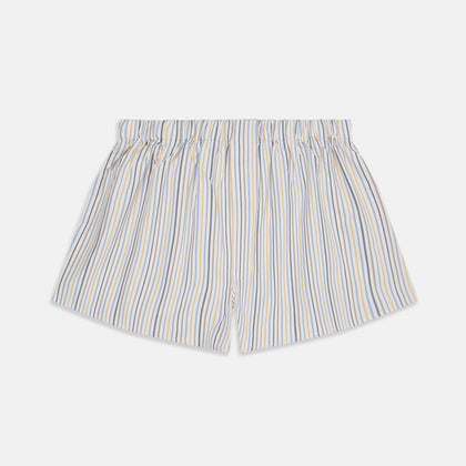 Yellow Multi Stripe Cotton Boxer Shorts