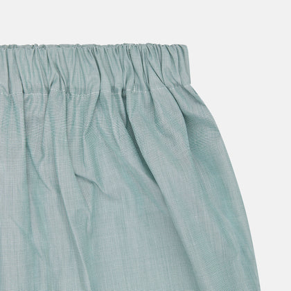 Plain Green Cotton Boxer Shorts Image 1