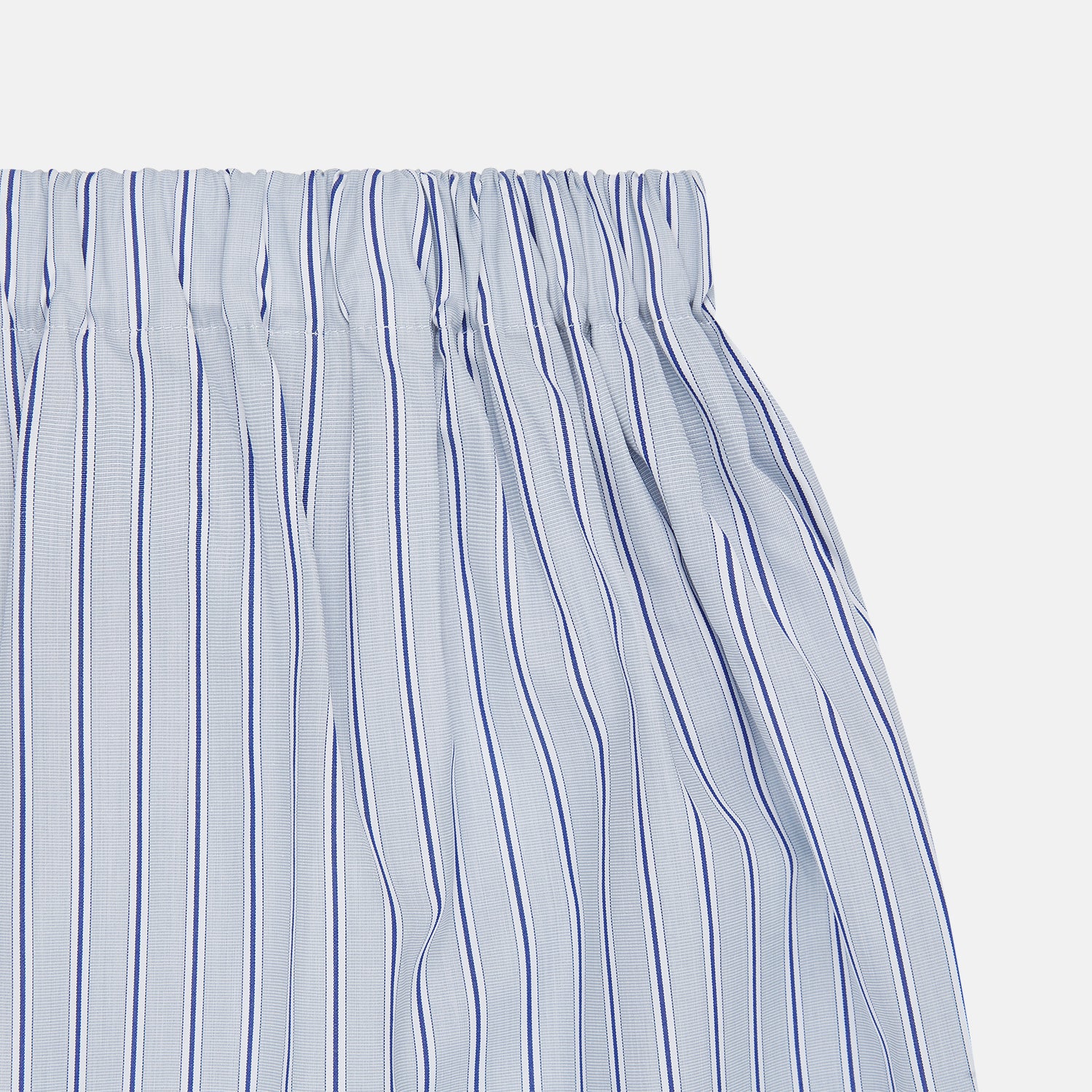 View 2 of product Navy & Blue Stripe Cotton Boxer Shorts