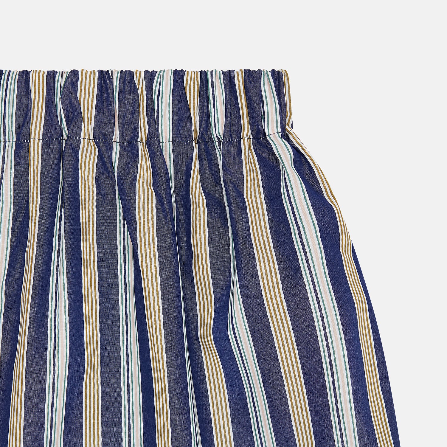 View 2 of product Blue Multi Stripe Cotton Boxer Shorts