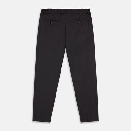 Charcoal Tailored Drawstring Trousers Image 3