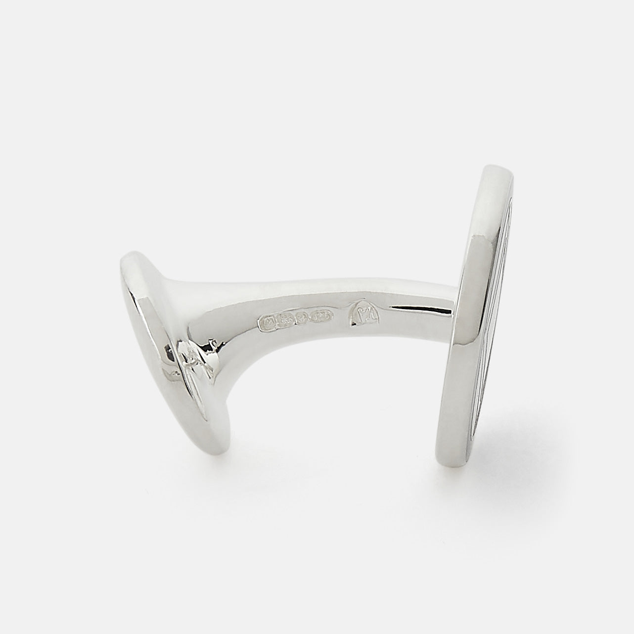 View 3 of product Pale Pink Sterling Silver Cufflinks