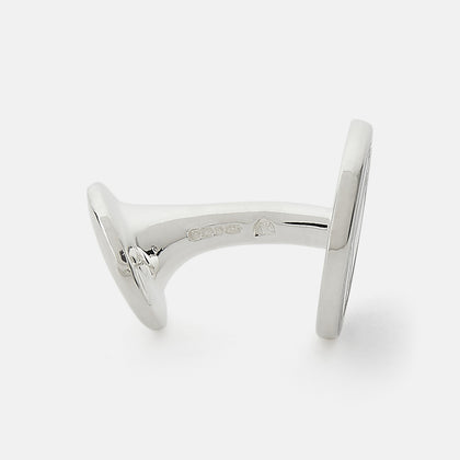 Pale Pink Sterling Silver Cufflinks Image 2