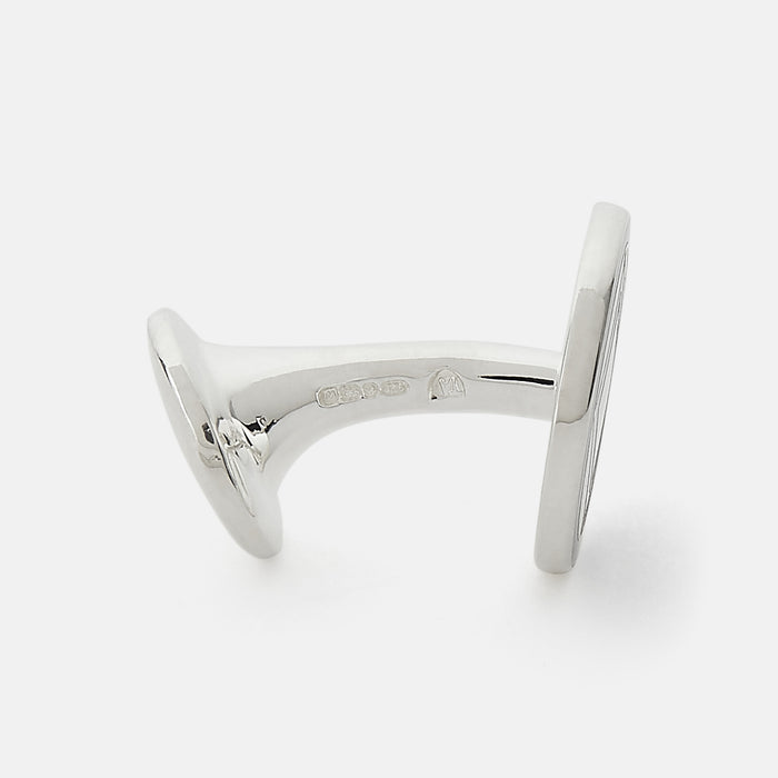 Pale Pink Sterling Silver Cufflinks Image 2