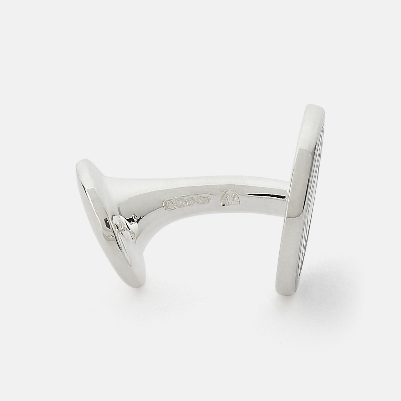 View 3 of product Light Green Sterling Silver Cufflinks