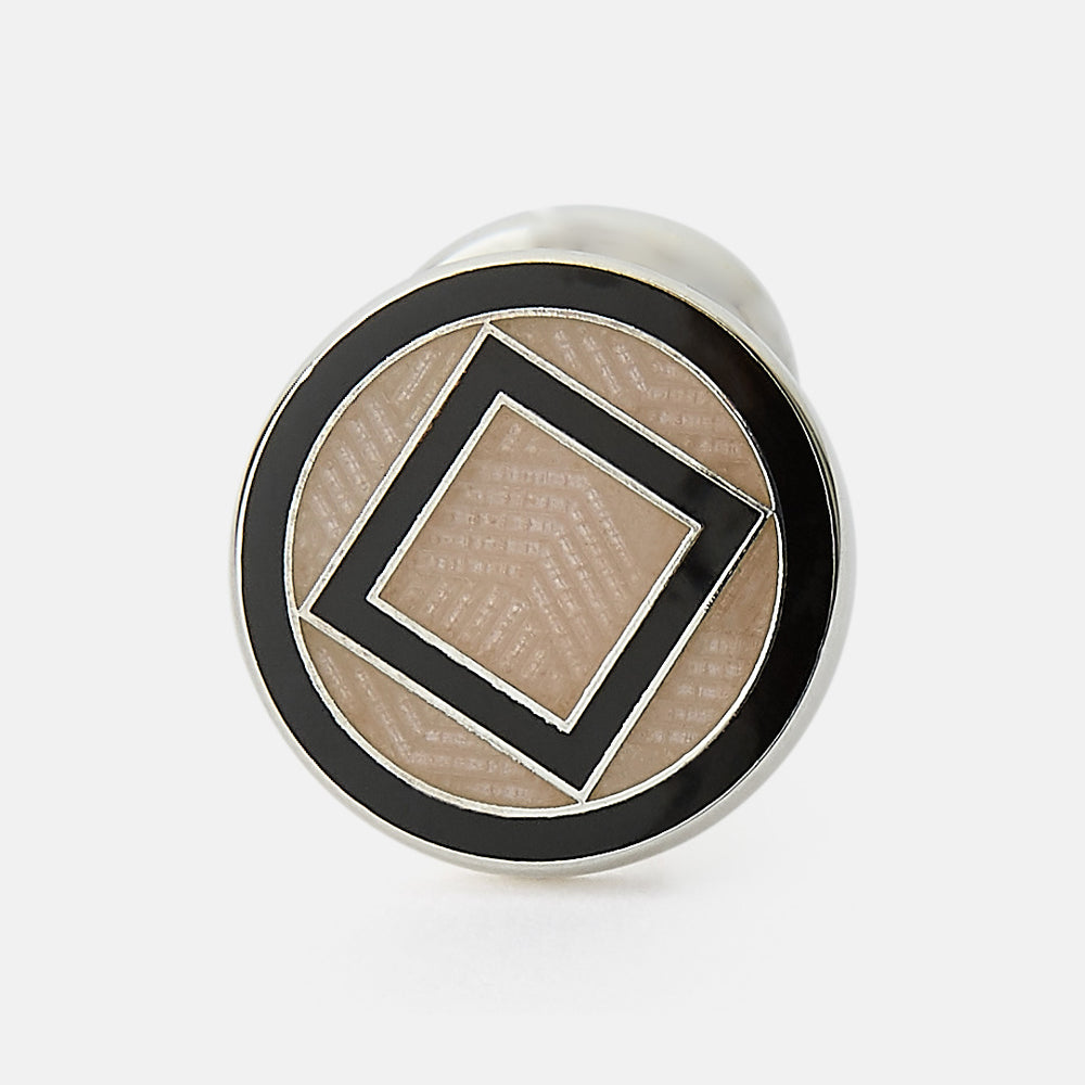 Pale Pink Sterling Silver Cufflinks