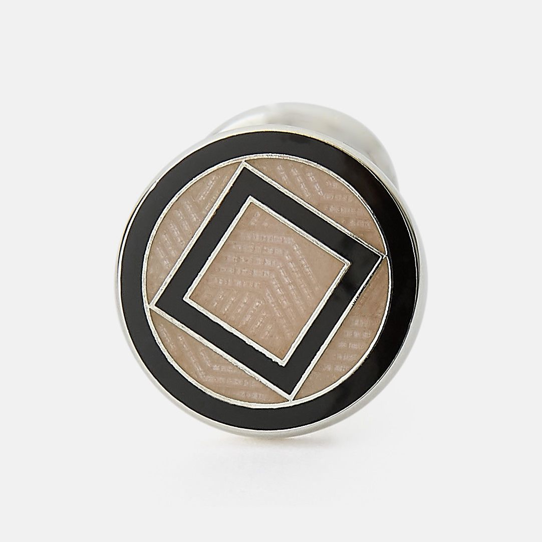 View 2 of product Pale Pink Sterling Silver Cufflinks