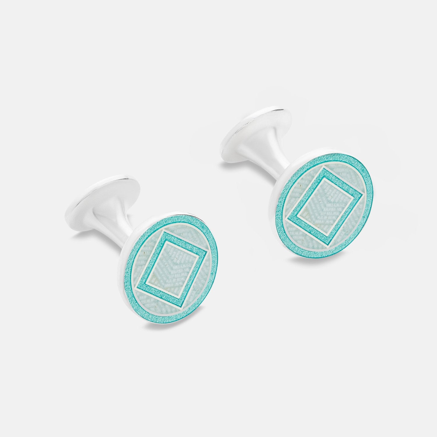 View 1 of product Light Green Sterling Silver Cufflinks