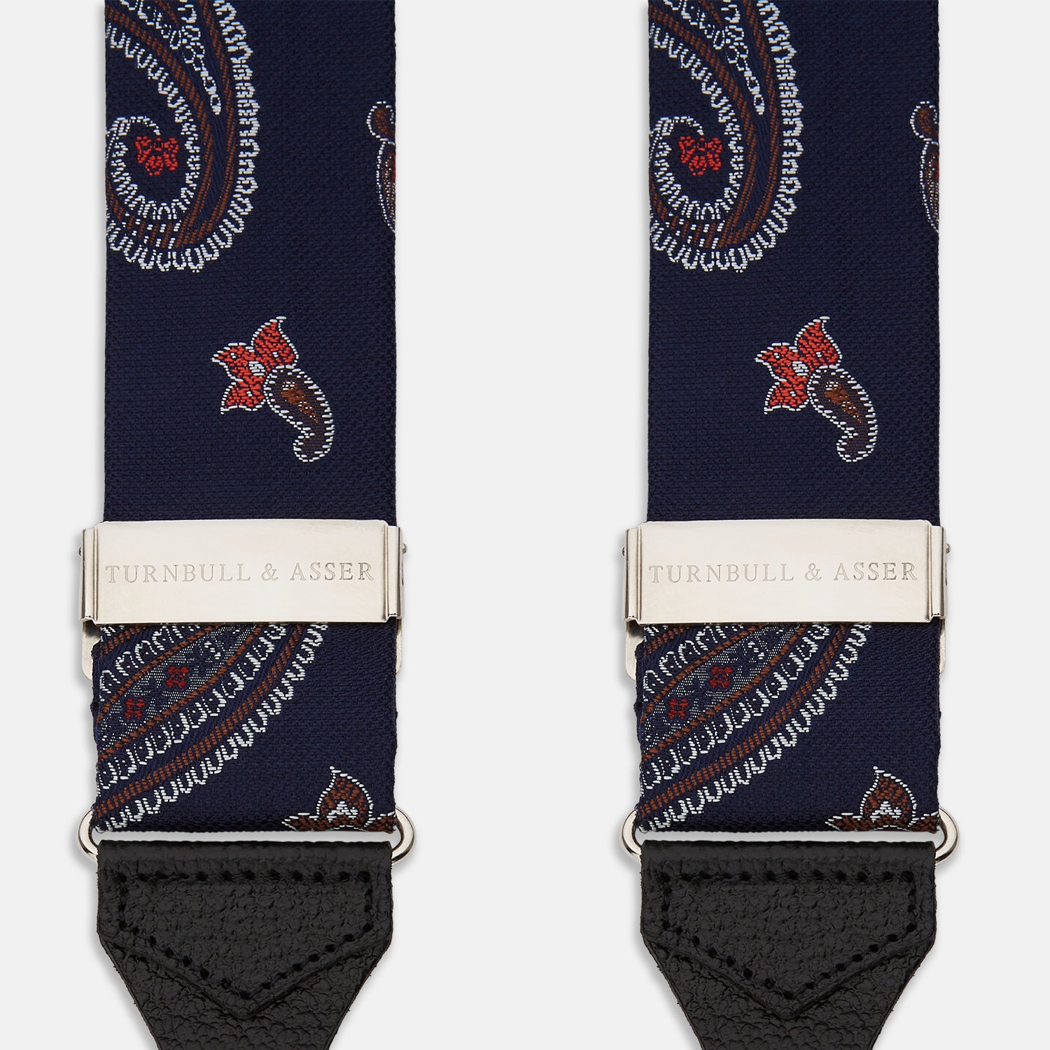 View 2 of product Navy Paisley Adjustable Silk Braces