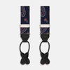 Navy Paisley Adjustable Silk Braces