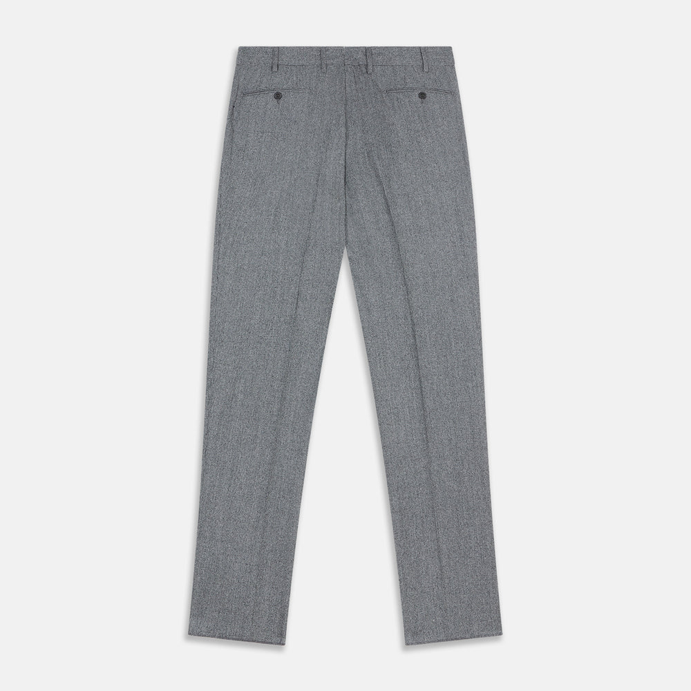 Grey Puppytooth Wool Manson Trouser